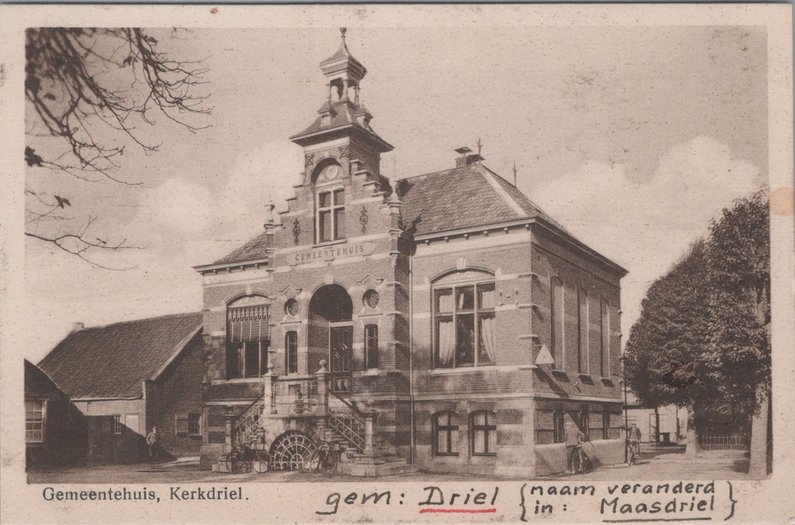 Mooie Oude Ansichtkaart Van Kerkdriel Gemeentehuis Goltbeeck