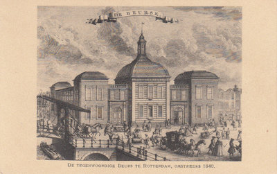 ROTTERDAM - De Tegenwoordige Beurs, omstreeks 1840