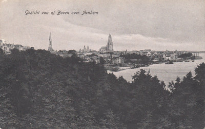 ARNHEM - Gezicht vanaf boven over Arnhem