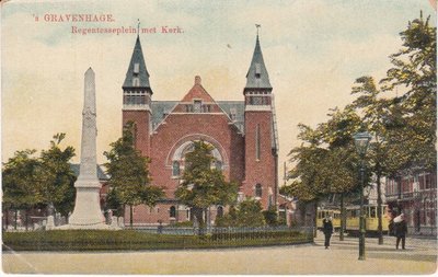 'S GRAVENHAGE - Regentesseplein met Kerk