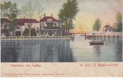 LEIDEN - De Rijn bij Molenaarsbrug