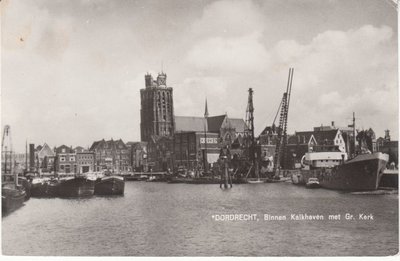 DORDRECHT - Binnen Kalkhaven met Gr. Kerk