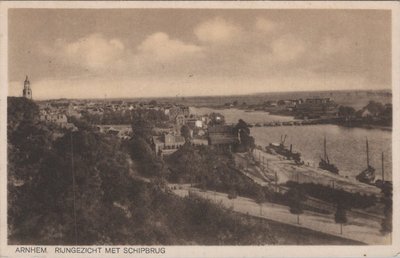 ARNHEM - Rijngezicht met Schipbrug