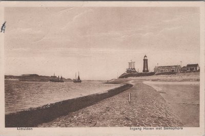 IJMUIDEN - Ingang Haven met Semaphore