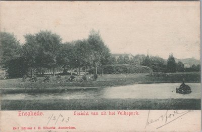 ENSCHEDE - Gezicht van uit het Volkspark