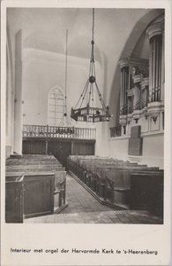 S HEERENBERG - Interieur met orgel der Hervormde Kerk