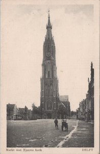 DELFT - Markt met Nieuwe Kerk