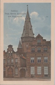 ZUTPHEN - Oude Gevels Zaadmarkt met Watertoren