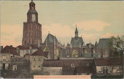 ZUTPHEN - St. Walburgskerk m. middeneeuwsche omgev. Zutphen