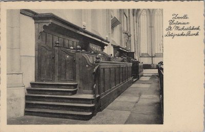 ZWOLLE - Interieur St. Michaelskerk, Latijnsche Bank