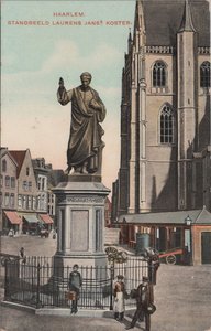 HAARLEM - Standbeeld Laurens Jansz Koster