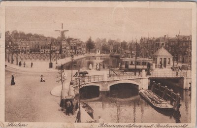 LEIDEN - Blauwpoortsbrug met Beestenmarkt