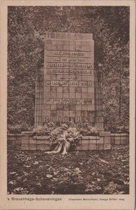 S GRAVENHAGE - Visschers Monument, hooge Schev. Weg