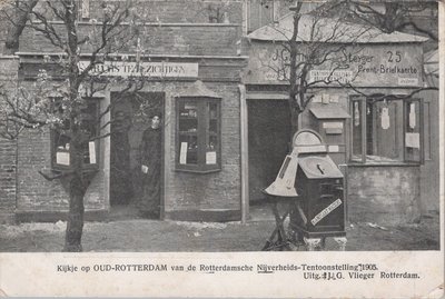 ROTTERDAM - Kijkje op Oud-Rotterdam van de Rotterdamsche Nijverheids-Tentoostelling 1905