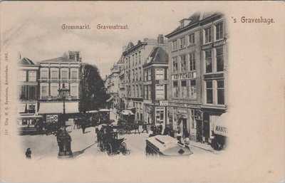 S GRAVENHAGE - Groenmarkt. Gravenstraat