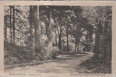 AALBECK - Retraitehuis. Wandelweg in het retraitantenpark