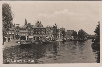 HAARLEM - Spaarne met Waag