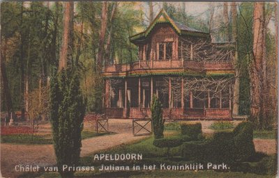 APELDOORN - Chalet van Prinses Juliana in het Koninklijk Park