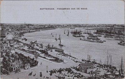 ROTTERDAM - Panorama van de Maas