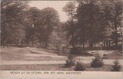 WOLFHEZE - Gezicht uit de Eetzaal van het Hotel Wolfhezen