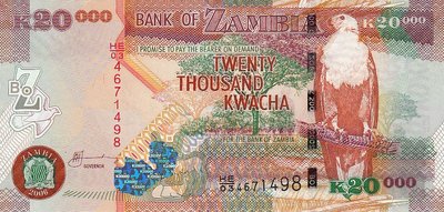 ZAMBIA P.47c - 20.000 Kwacha 2006 UNC