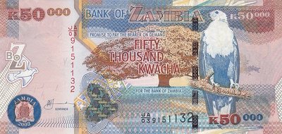 ZAMBIA P.48a - 50.000 Kwacha 2003 UNC