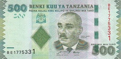 TANZANIA P.40 - 500 Shillingi ND 2011 UNC