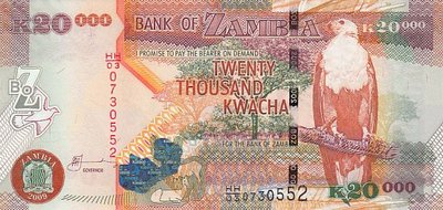 ZAMBIA P.47e - 20.000 Kwacha 2009 UNC