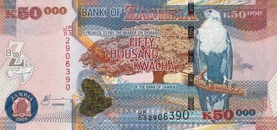 ZAMBIA P.48e - 50.000 Kwacha 2009 UNC