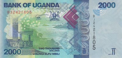 UGANDA P.50c - 2000 Shillings 2015 UNC