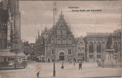 HAARLEM - Groote Markt met Vleeschhal