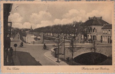 DEN HELDER - Kerkgracht met Postbrug