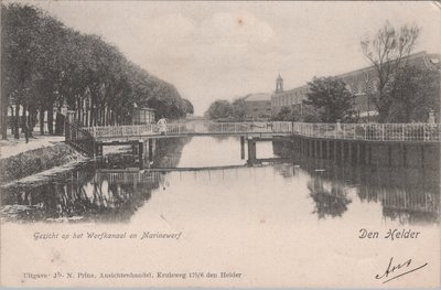 DEN HELDER - Gezicht op het Werfkanaal en Marinewerf