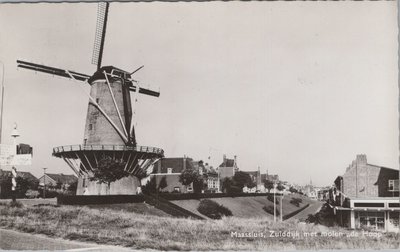 MAASSLUIS - Zuiddijk met molen de Hoop