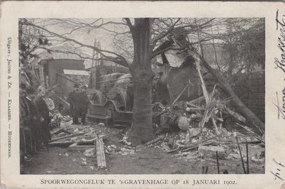 S GRAVENHAGE - Spoorwegongeluk te 's-Gravenhage op 18 Januari 1902