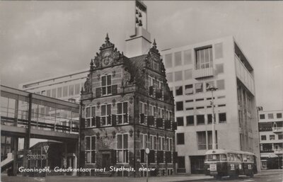 GRONINGEN - Goudkantoor met Stadhuis, nieuw