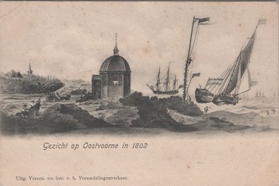 OOSTVOORNE - Gezicht op Oostvoorne in 1802.