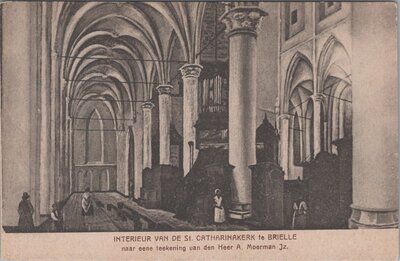 BRIELLE - Interieur van de St. Catharinakerk