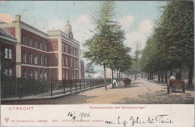 UTRECHT - Stadsziekenhuis met Catharijnessingel