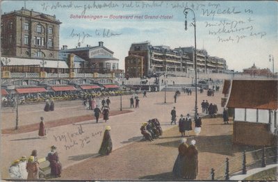 SCHEVENINGEN - Boulevard met Grand Hotel