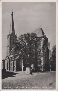 DOESBURG - Ned. Herv. Kerk, verwoest April 1945