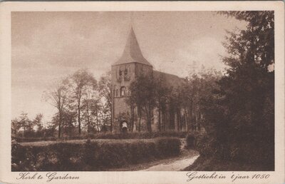 GARDEREN - Kerk te Garderen. Gesticht in het jaar 1050