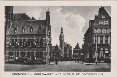 GRONINGEN - Hoofdwacht met gezicht op Provinciehuis