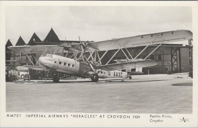 IMPERIAL AIRWAYS Hercules at Croydon 1939