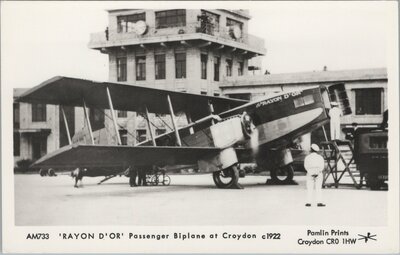 RAYDON D'OR Passenger Biplane at Croydon