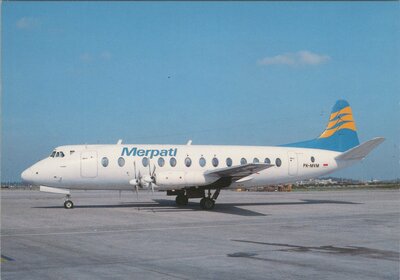 VICKERS 828 Viscount Merpati 459 Airport Indonesia