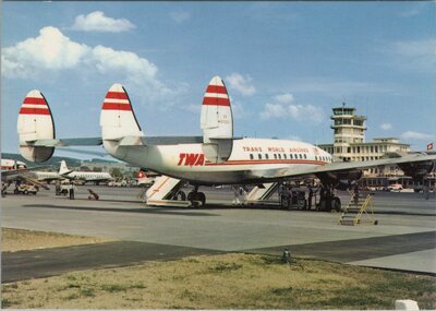 FLUGHAVEN ZURICH Lockheed Constellation der Twa