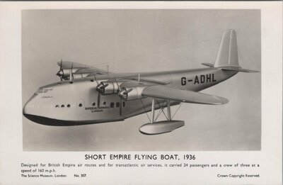 SHORT EMPIRE Flying Boat, 1936