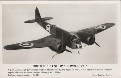 BRISTOL Blenheim Bomber 1937