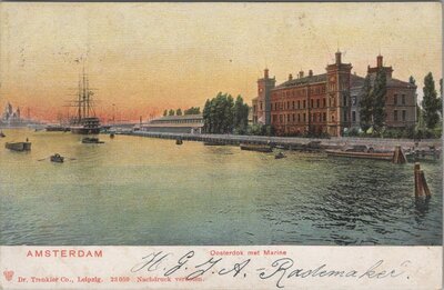 AMSTERDAM - Oosterdok met Marine